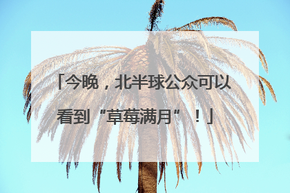 今晚，北半球公众可以看到“草莓满月”！