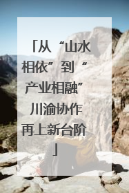 从“山水相依”到“产业相融” 川渝协作再上新台阶
