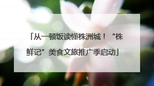 从一顿饭读懂株洲城！“株鲜记”美食文旅推广季启动