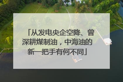 从发电央企空降、曾深耕煤制油，中海油的新一把手有何不同
