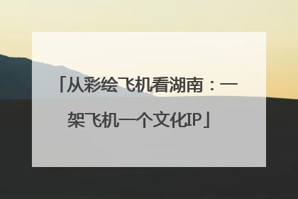 从彩绘飞机看湖南：一架飞机一个文化IP
