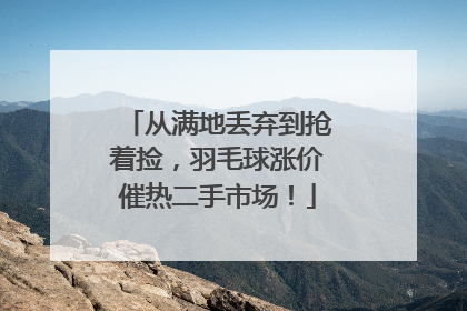 从满地丢弃到抢着捡，羽毛球涨价催热二手市场！
