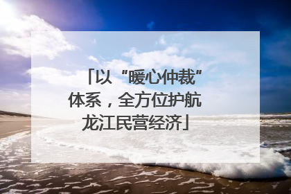 以“暖心仲裁”体系，全方位护航龙江民营经济
