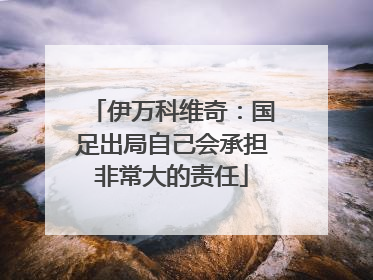 伊万科维奇：国足出局自己会承担非常大的责任