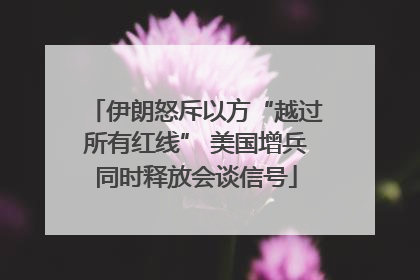伊朗怒斥以方“越过所有红线” 美国增兵同时释放会谈信号
