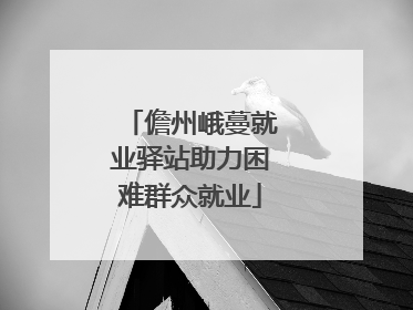 儋州峨蔓就业驿站助力困难群众就业