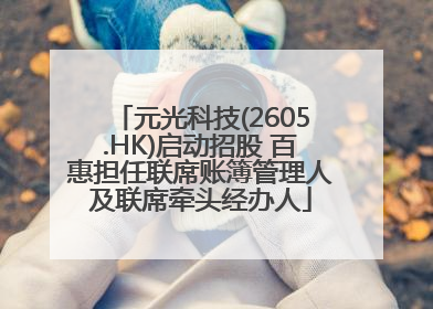 元光科技(2605.HK)启动招股 百惠担任联席账簿管理人及联席牵头经办人