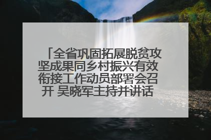 全省巩固拓展脱贫攻坚成果同乡村振兴有效衔接工作动员部署会召开 吴晓军主持并讲话 罗东川作安排部署