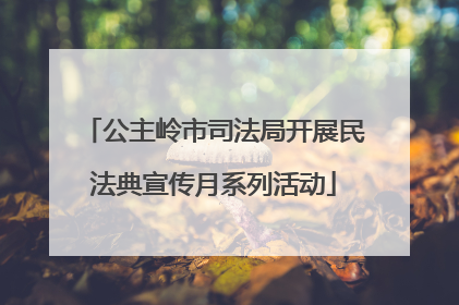 公主岭市司法局开展民法典宣传月系列活动