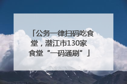 公务一律扫码吃食堂，潜江市130家食堂“一码通刷”