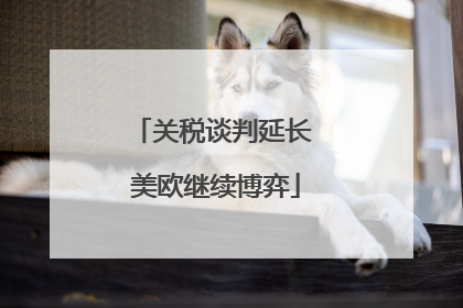 关税谈判延长 美欧继续博弈