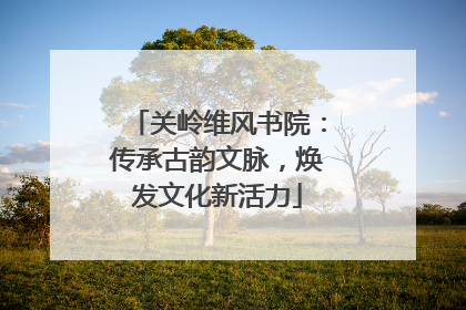 关岭维风书院：传承古韵文脉，焕发文化新活力