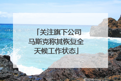 关注旗下公司 马斯克称其恢复全天候工作状态