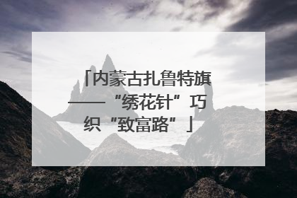内蒙古扎鲁特旗——“绣花针”巧织“致富路”
