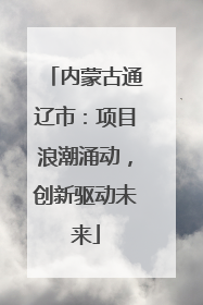 内蒙古通辽市：项目浪潮涌动，创新驱动未来