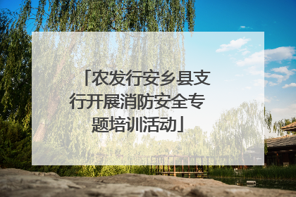农发行安乡县支行开展消防安全专题培训活动