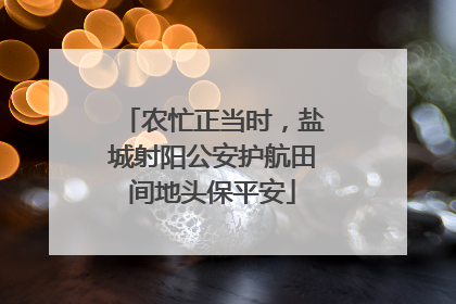 农忙正当时，盐城射阳公安护航田间地头保平安