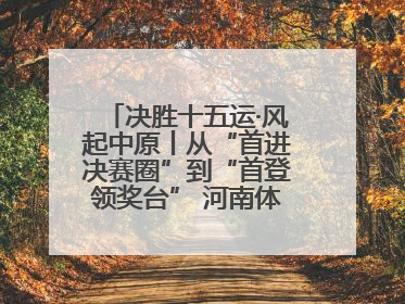 决胜十五运·风起中原丨从“首进决赛圈”到“首登领奖台” 河南体操“突破”何来