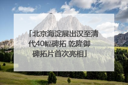 北京海淀展出汉至清代40幅碑拓 乾隆御碑拓片首次亮相