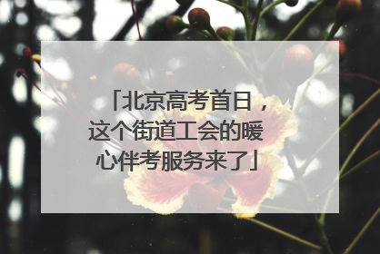 北京高考首日，这个街道工会的暖心伴考服务来了