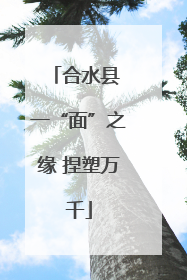 合水县 一“面”之缘 捏塑万千