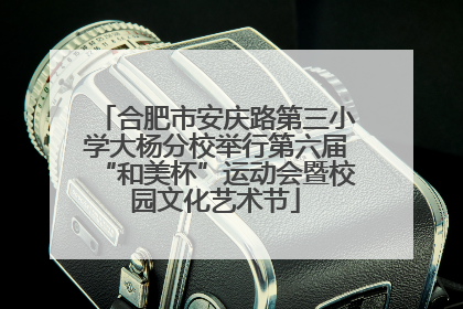 合肥市安庆路第三小学大杨分校举行第六届“和美杯”运动会暨校园文化艺术节