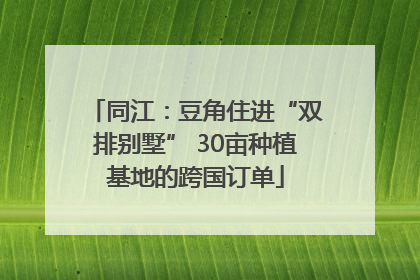 同江：豆角住进“双排别墅” 30亩种植基地的跨国订单