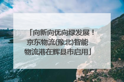 向新向优向绿发展！京东物流(豫北)智能物流港在辉县市启用