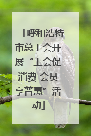 呼和浩特市总工会开展“工会促消费 会员享普惠”活动