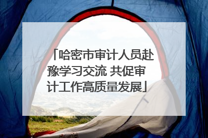 哈密市审计人员赴豫学习交流 共促审计工作高质量发展