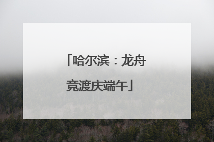 哈尔滨：龙舟竞渡庆端午
