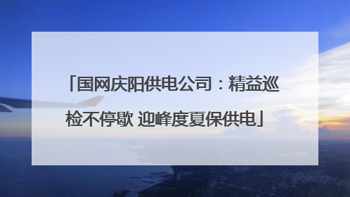国网庆阳供电公司：精益巡检不停歇 迎峰度夏保供电