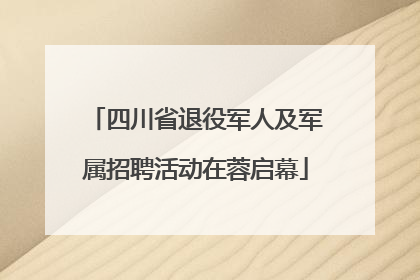 四川省退役军人及军属招聘活动在蓉启幕