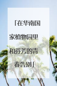 在华南国家植物园里和芬芳的青春告别