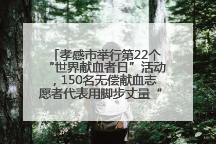 孝感市举行第22个“世界献血者日”活动，150名无偿献血志愿者代表用脚步丈量“中华孝爱第一山”