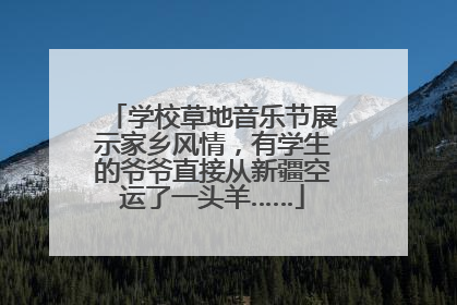 学校草地音乐节展示家乡风情，有学生的爷爷直接从新疆空运了一头羊……