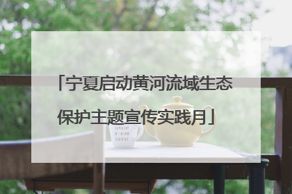 宁夏启动黄河流域生态保护主题宣传实践月