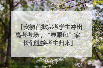 安徽首批完考学生冲出高考考场，“显眼包”家长们迎接考生归来