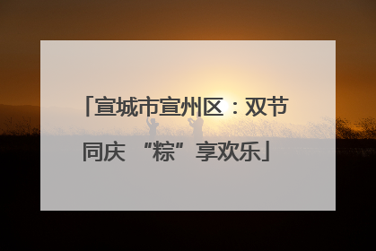 宣城市宣州区：双节同庆 “粽”享欢乐