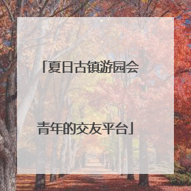 夏日古镇游园会 青年的交友平台
