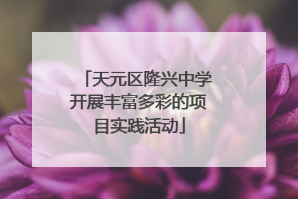 天元区隆兴中学开展丰富多彩的项目实践活动