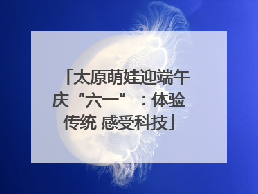 太原萌娃迎端午庆“六一”：体验传统 感受科技