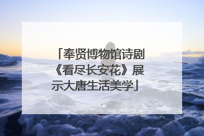 奉贤博物馆诗剧《看尽长安花》展示大唐生活美学
