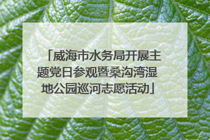 威海市水务局开展主题党日参观暨桑沟湾湿地公园巡河志愿活动