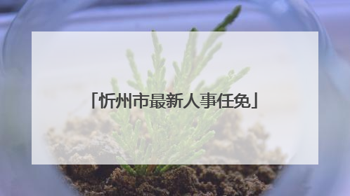 忻州市最新人事任免