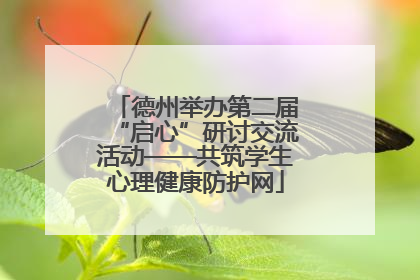 德州举办第二届“启心”研讨交流活动——共筑学生心理健康防护网