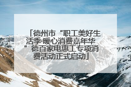 德州市“职工美好生活季·暖心消费嘉年华”德百家电惠工专项消费活动正式启动