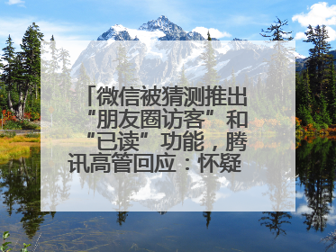 微信被猜测推出“朋友圈访客”和“已读”功能，腾讯高管回应：怀疑有人特意反复翻炒流量
