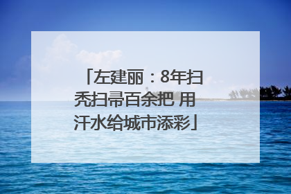 左建丽：8年扫秃扫帚百余把 用汗水给城市添彩