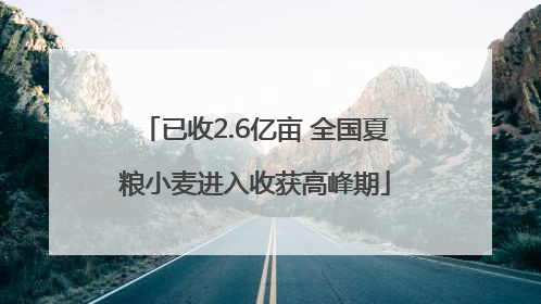 已收2.6亿亩 全国夏粮小麦进入收获高峰期